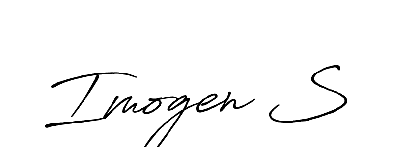 Use a signature maker to create a handwritten signature online. With this signature software, you can design (Antro_Vectra_Bolder) your own signature for name Imogen S. Imogen S signature style 7 images and pictures png