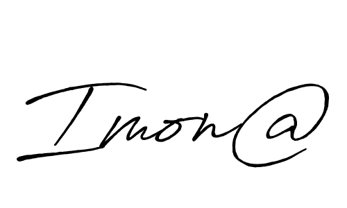 Similarly Antro_Vectra_Bolder is the best handwritten signature design. Signature creator online .You can use it as an online autograph creator for name Imon@. Imon@ signature style 7 images and pictures png