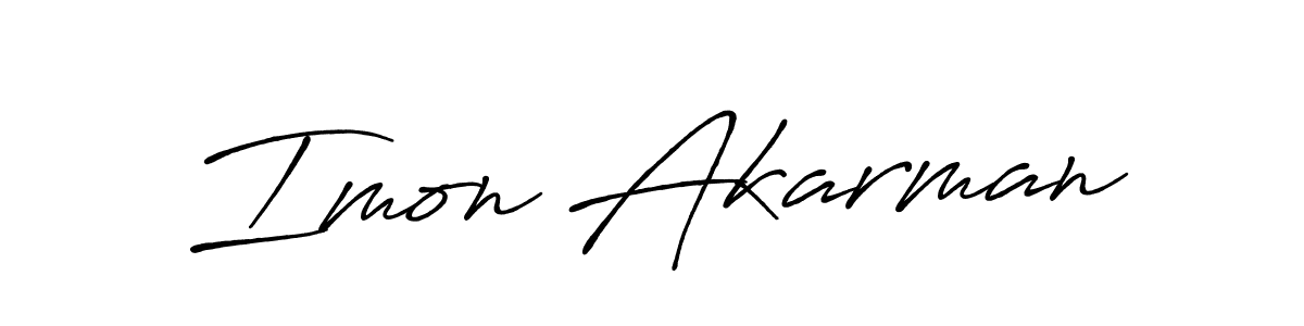 Imon Akarman stylish signature style. Best Handwritten Sign (Antro_Vectra_Bolder) for my name. Handwritten Signature Collection Ideas for my name Imon Akarman. Imon Akarman signature style 7 images and pictures png