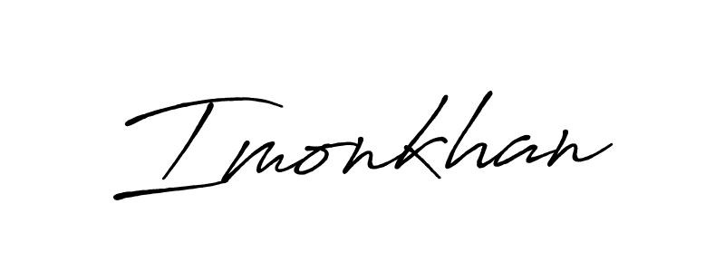 Use a signature maker to create a handwritten signature online. With this signature software, you can design (Antro_Vectra_Bolder) your own signature for name Imonkhan. Imonkhan signature style 7 images and pictures png