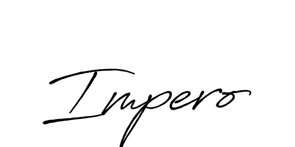 Design your own signature with our free online signature maker. With this signature software, you can create a handwritten (Antro_Vectra_Bolder) signature for name Impero. Impero signature style 7 images and pictures png