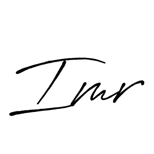 The best way (Antro_Vectra_Bolder) to make a short signature is to pick only two or three words in your name. The name Imr include a total of six letters. For converting this name. Imr signature style 7 images and pictures png