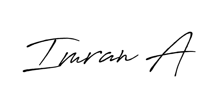 Imran A stylish signature style. Best Handwritten Sign (Antro_Vectra_Bolder) for my name. Handwritten Signature Collection Ideas for my name Imran A. Imran A signature style 7 images and pictures png