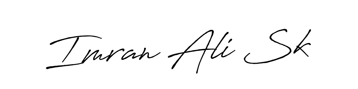 Also we have Imran Ali Sk name is the best signature style. Create professional handwritten signature collection using Antro_Vectra_Bolder autograph style. Imran Ali Sk signature style 7 images and pictures png