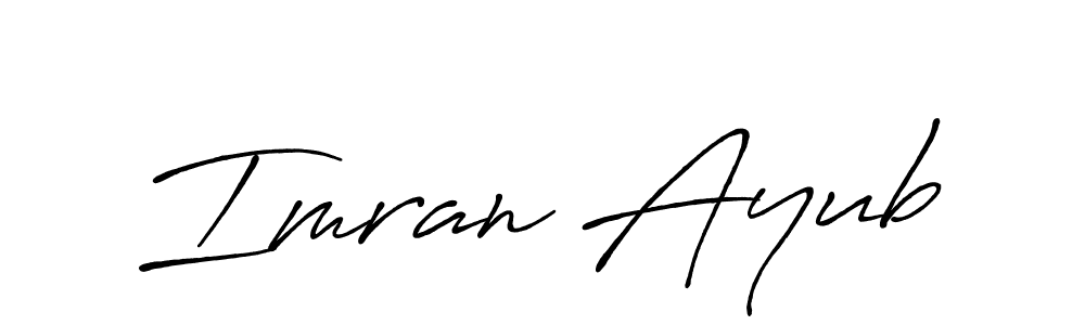 Imran Ayub stylish signature style. Best Handwritten Sign (Antro_Vectra_Bolder) for my name. Handwritten Signature Collection Ideas for my name Imran Ayub. Imran Ayub signature style 7 images and pictures png