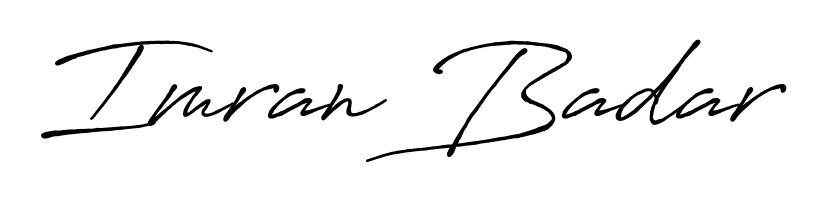 The Antro_Vectra_Bolder handwriting style adds charm and authenticity to name Imran Badar. A wonderful choice for personal thank-you notes. Imran Badar signature style 7 images and pictures png