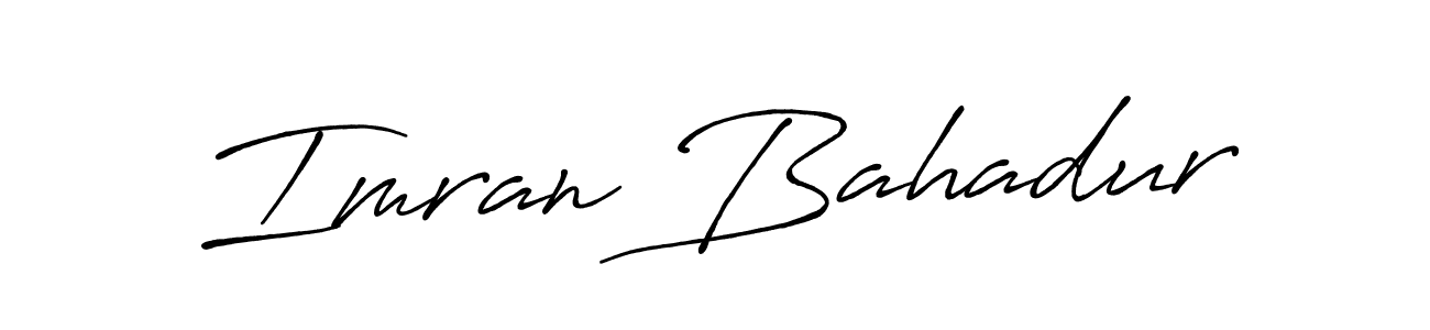 Design your own signature with our free online signature maker. With this signature software, you can create a handwritten (Antro_Vectra_Bolder) signature for name Imran Bahadur. Imran Bahadur signature style 7 images and pictures png