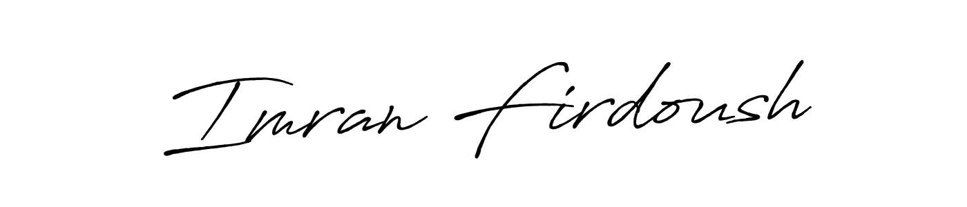 Also we have Imran Firdoush name is the best signature style. Create professional handwritten signature collection using Antro_Vectra_Bolder autograph style. Imran Firdoush signature style 7 images and pictures png