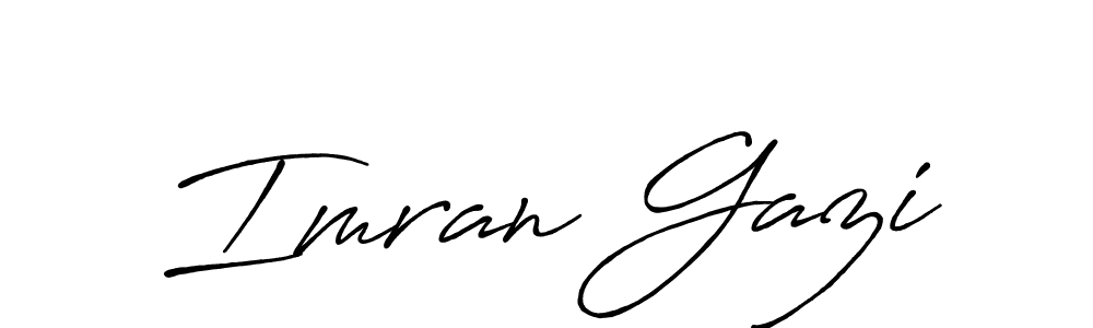 Use a signature maker to create a handwritten signature online. With this signature software, you can design (Antro_Vectra_Bolder) your own signature for name Imran Gazi. Imran Gazi signature style 7 images and pictures png