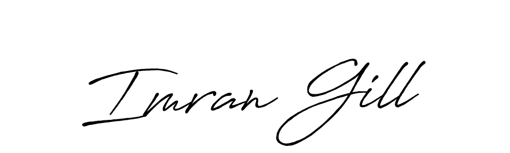 Also You can easily find your signature by using the search form. We will create Imran Gill name handwritten signature images for you free of cost using Antro_Vectra_Bolder sign style. Imran Gill signature style 7 images and pictures png