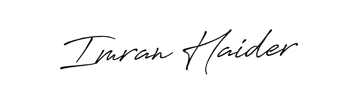 Also we have Imran Haider name is the best signature style. Create professional handwritten signature collection using Antro_Vectra_Bolder autograph style. Imran Haider signature style 7 images and pictures png