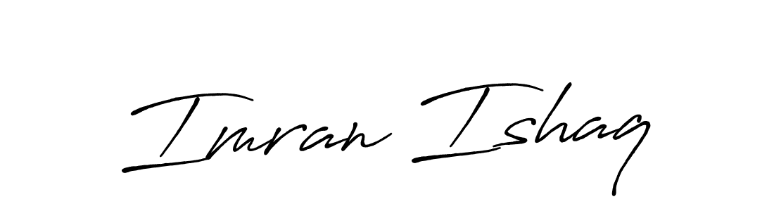 How to make Imran Ishaq name signature. Use Antro_Vectra_Bolder style for creating short signs online. This is the latest handwritten sign. Imran Ishaq signature style 7 images and pictures png