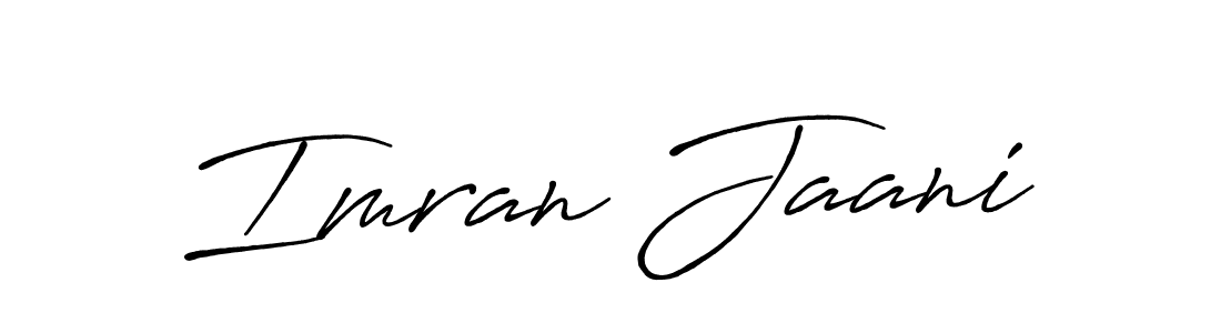 Design your own signature with our free online signature maker. With this signature software, you can create a handwritten (Antro_Vectra_Bolder) signature for name Imran Jaani. Imran Jaani signature style 7 images and pictures png