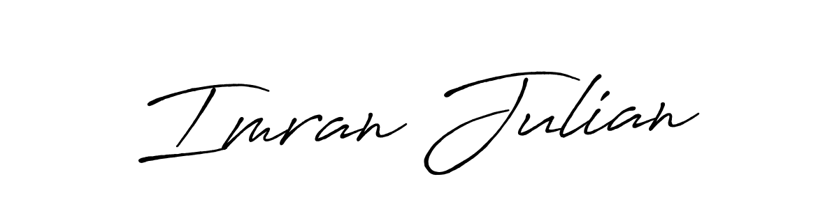 Imran Julian stylish signature style. Best Handwritten Sign (Antro_Vectra_Bolder) for my name. Handwritten Signature Collection Ideas for my name Imran Julian. Imran Julian signature style 7 images and pictures png