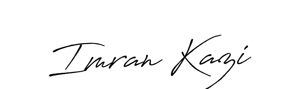Make a beautiful signature design for name Imran Kazi. With this signature (Antro_Vectra_Bolder) style, you can create a handwritten signature for free. Imran Kazi signature style 7 images and pictures png
