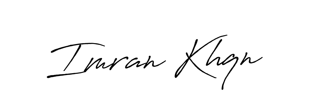 Make a beautiful signature design for name Imran Khqn. With this signature (Antro_Vectra_Bolder) style, you can create a handwritten signature for free. Imran Khqn signature style 7 images and pictures png