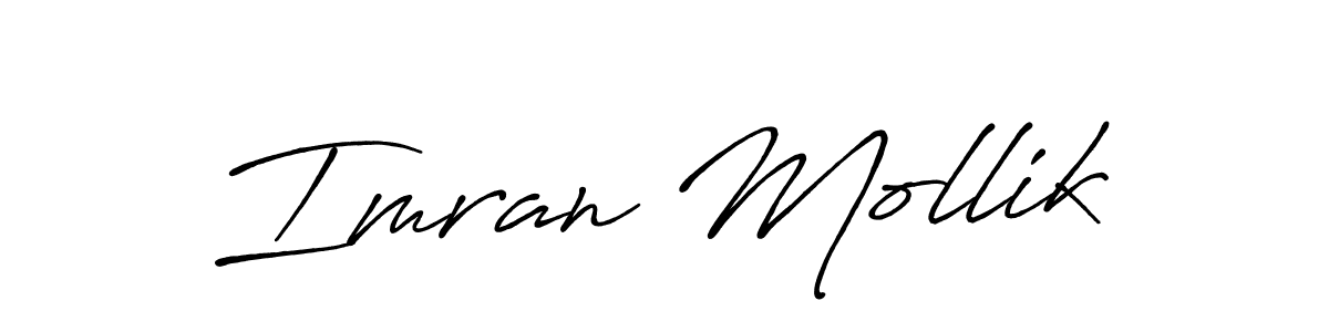 Also we have Imran Mollik name is the best signature style. Create professional handwritten signature collection using Antro_Vectra_Bolder autograph style. Imran Mollik signature style 7 images and pictures png