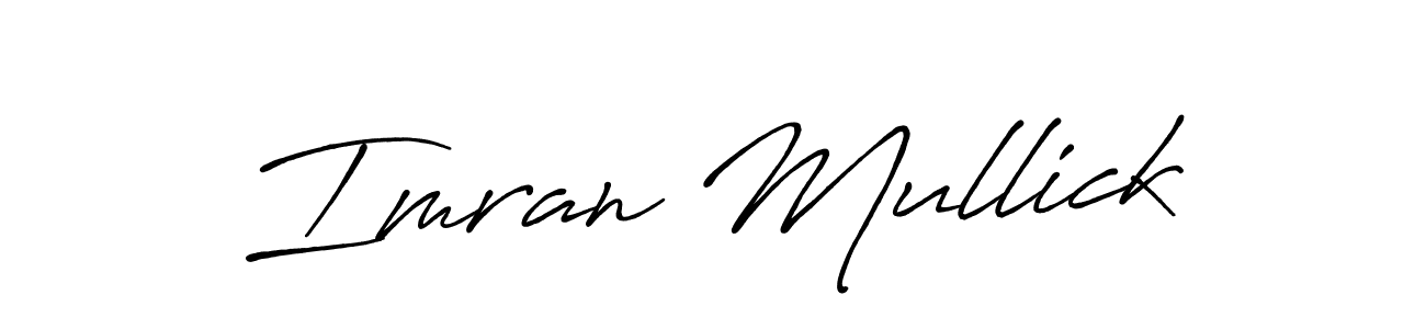 Also You can easily find your signature by using the search form. We will create Imran Mullick name handwritten signature images for you free of cost using Antro_Vectra_Bolder sign style. Imran Mullick signature style 7 images and pictures png