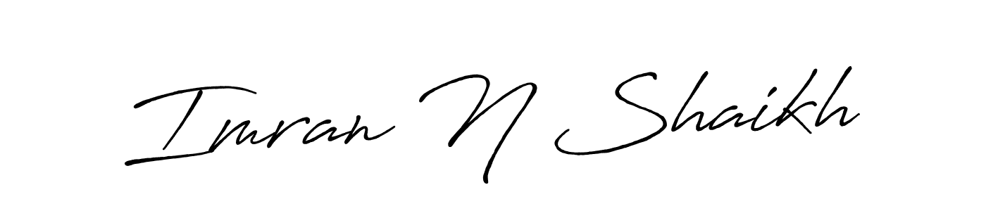 The best way (Antro_Vectra_Bolder) to make a short signature is to pick only two or three words in your name. The name Imran N Shaikh include a total of six letters. For converting this name. Imran N Shaikh signature style 7 images and pictures png