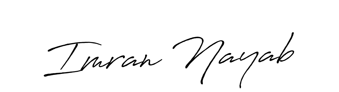 Imran Nayab stylish signature style. Best Handwritten Sign (Antro_Vectra_Bolder) for my name. Handwritten Signature Collection Ideas for my name Imran Nayab. Imran Nayab signature style 7 images and pictures png