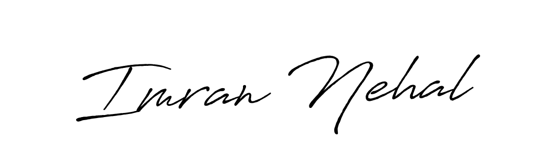 Use a signature maker to create a handwritten signature online. With this signature software, you can design (Antro_Vectra_Bolder) your own signature for name Imran Nehal. Imran Nehal signature style 7 images and pictures png