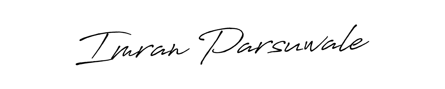 Make a beautiful signature design for name Imran Parsuwale. With this signature (Antro_Vectra_Bolder) style, you can create a handwritten signature for free. Imran Parsuwale signature style 7 images and pictures png