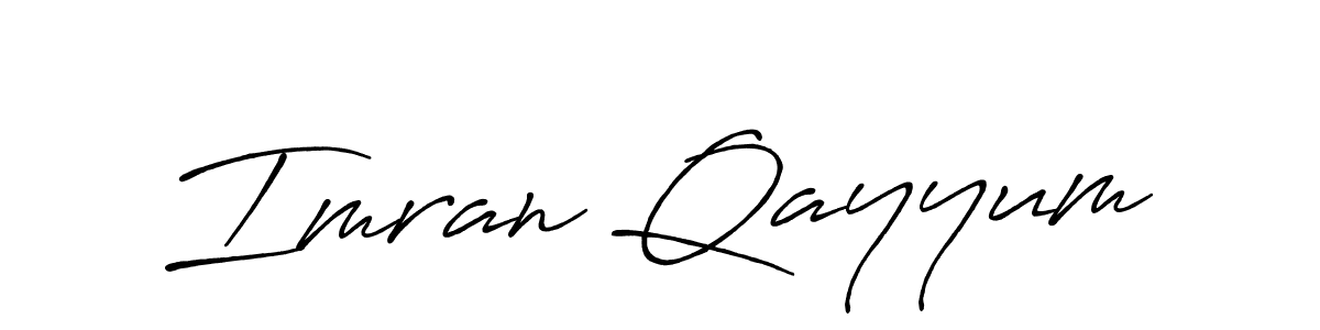 Make a beautiful signature design for name Imran Qayyum. With this signature (Antro_Vectra_Bolder) style, you can create a handwritten signature for free. Imran Qayyum signature style 7 images and pictures png