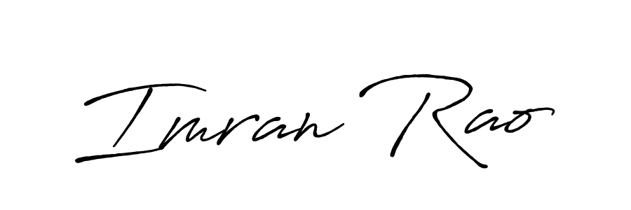 Design your own signature with our free online signature maker. With this signature software, you can create a handwritten (Antro_Vectra_Bolder) signature for name Imran Rao. Imran Rao signature style 7 images and pictures png