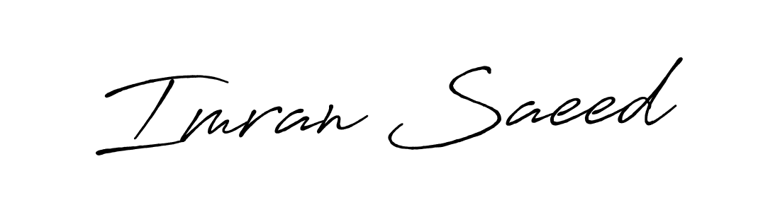 Use a signature maker to create a handwritten signature online. With this signature software, you can design (Antro_Vectra_Bolder) your own signature for name Imran Saeed. Imran Saeed signature style 7 images and pictures png