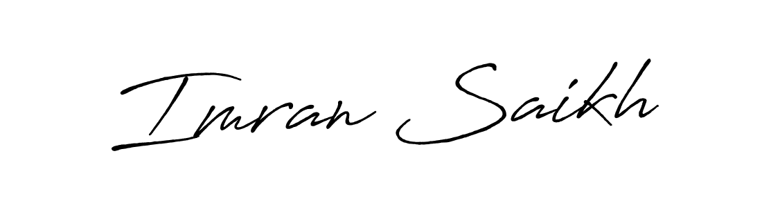 Use a signature maker to create a handwritten signature online. With this signature software, you can design (Antro_Vectra_Bolder) your own signature for name Imran Saikh. Imran Saikh signature style 7 images and pictures png