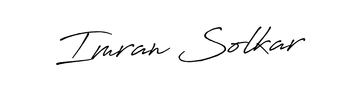 Use a signature maker to create a handwritten signature online. With this signature software, you can design (Antro_Vectra_Bolder) your own signature for name Imran Solkar. Imran Solkar signature style 7 images and pictures png