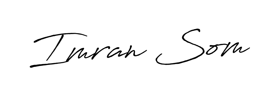 Design your own signature with our free online signature maker. With this signature software, you can create a handwritten (Antro_Vectra_Bolder) signature for name Imran Som. Imran Som signature style 7 images and pictures png