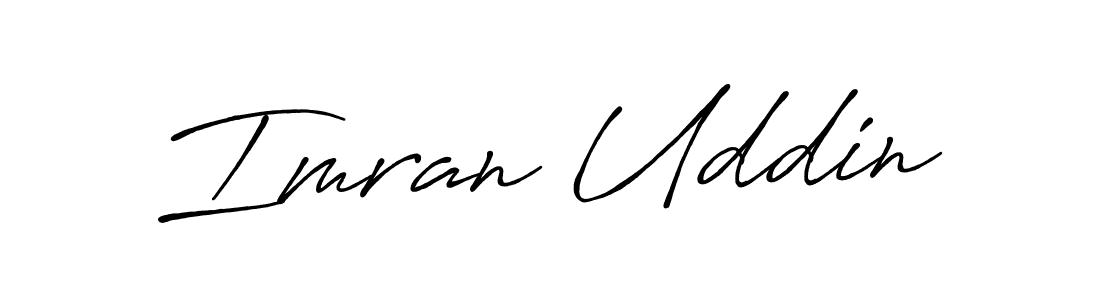 Create a beautiful signature design for name Imran Uddin. With this signature (Antro_Vectra_Bolder) fonts, you can make a handwritten signature for free. Imran Uddin signature style 7 images and pictures png