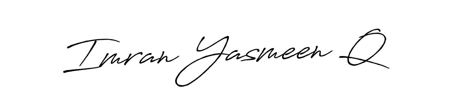 Imran Yasmeen Q stylish signature style. Best Handwritten Sign (Antro_Vectra_Bolder) for my name. Handwritten Signature Collection Ideas for my name Imran Yasmeen Q. Imran Yasmeen Q signature style 7 images and pictures png