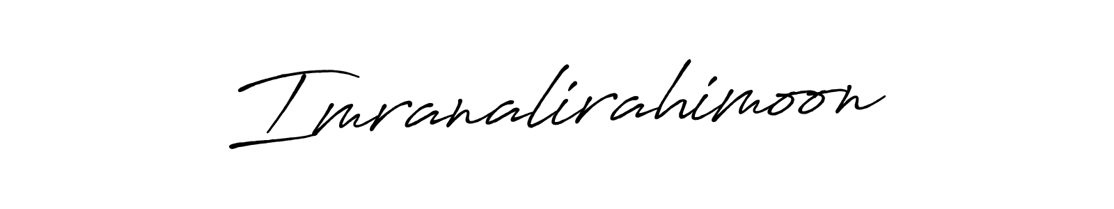 if you are searching for the best signature style for your name Imranalirahimoon. so please give up your signature search. here we have designed multiple signature styles  using Antro_Vectra_Bolder. Imranalirahimoon signature style 7 images and pictures png