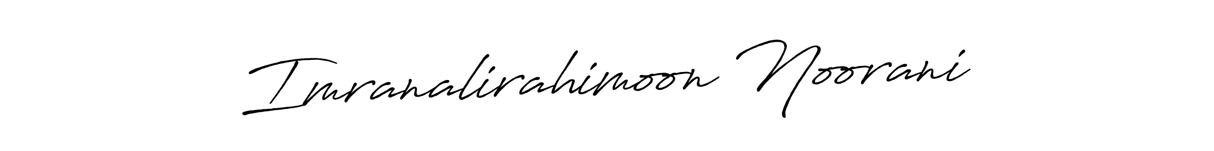 Similarly Antro_Vectra_Bolder is the best handwritten signature design. Signature creator online .You can use it as an online autograph creator for name Imranalirahimoon Noorani. Imranalirahimoon Noorani signature style 7 images and pictures png