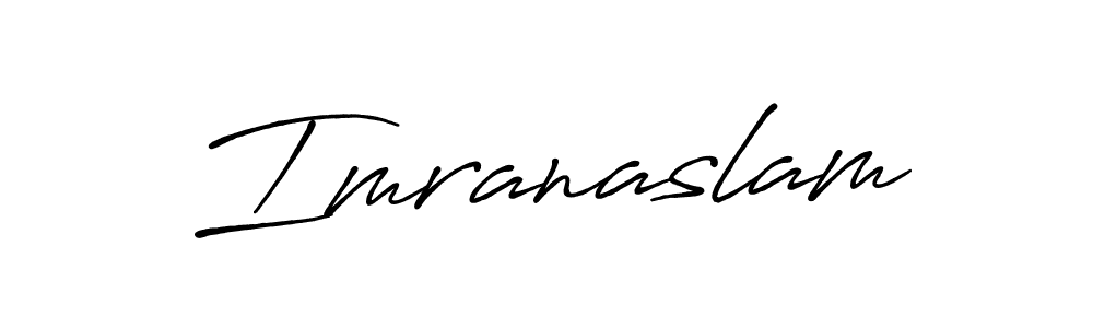 Use a signature maker to create a handwritten signature online. With this signature software, you can design (Antro_Vectra_Bolder) your own signature for name Imranaslam. Imranaslam signature style 7 images and pictures png