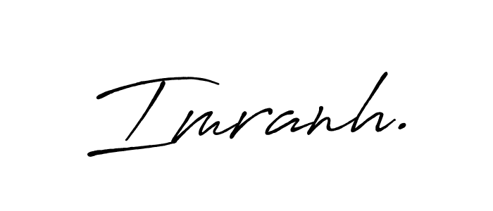 Make a beautiful signature design for name Imranh.. With this signature (Antro_Vectra_Bolder) style, you can create a handwritten signature for free. Imranh. signature style 7 images and pictures png