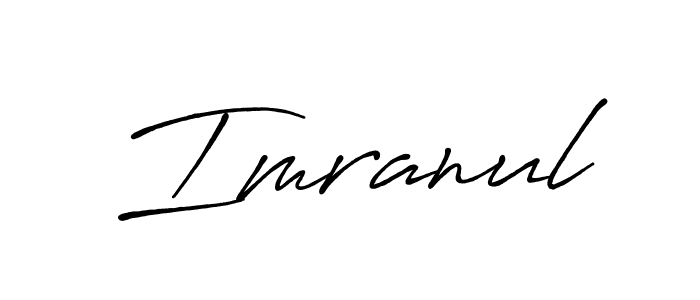 Also we have Imranul name is the best signature style. Create professional handwritten signature collection using Antro_Vectra_Bolder autograph style. Imranul signature style 7 images and pictures png
