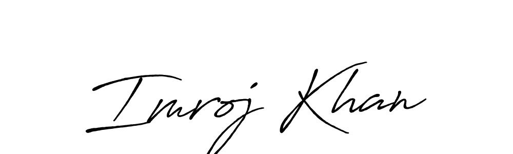 Make a beautiful signature design for name Imroj Khan. With this signature (Antro_Vectra_Bolder) style, you can create a handwritten signature for free. Imroj Khan signature style 7 images and pictures png