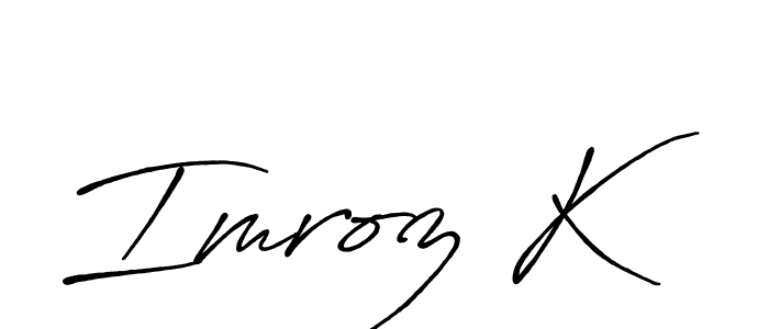 How to Draw Imroz K signature style? Antro_Vectra_Bolder is a latest design signature styles for name Imroz K. Imroz K signature style 7 images and pictures png