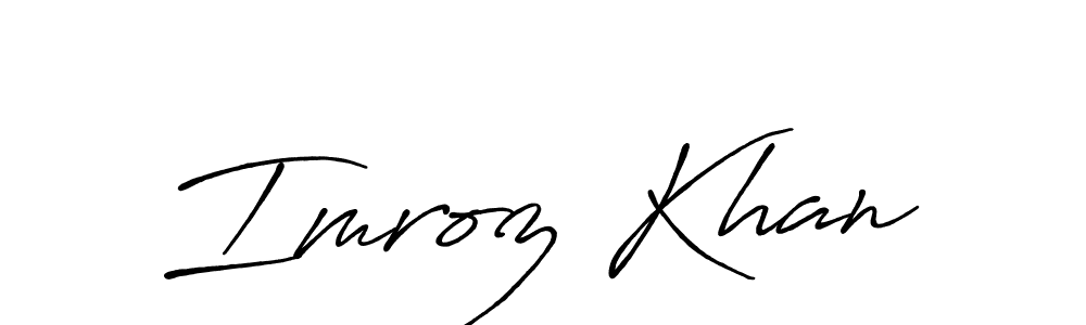 How to Draw Imroz Khan signature style? Antro_Vectra_Bolder is a latest design signature styles for name Imroz Khan. Imroz Khan signature style 7 images and pictures png