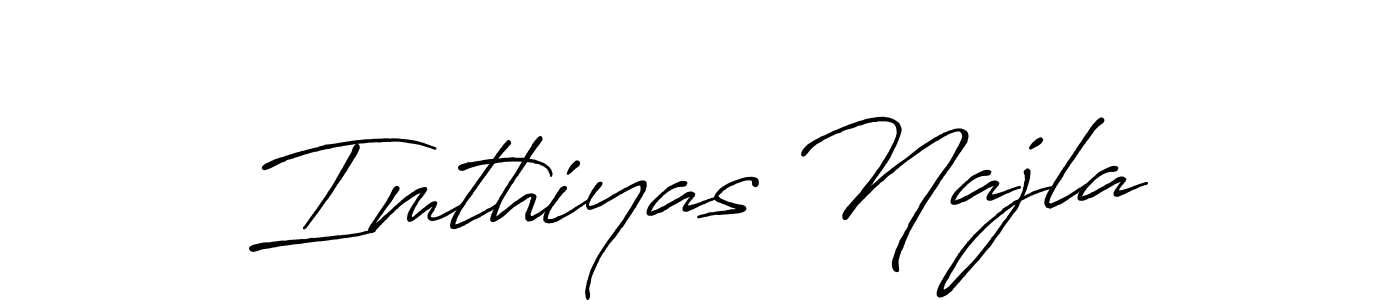 How to make Imthiyas Najla signature? Antro_Vectra_Bolder is a professional autograph style. Create handwritten signature for Imthiyas Najla name. Imthiyas Najla signature style 7 images and pictures png