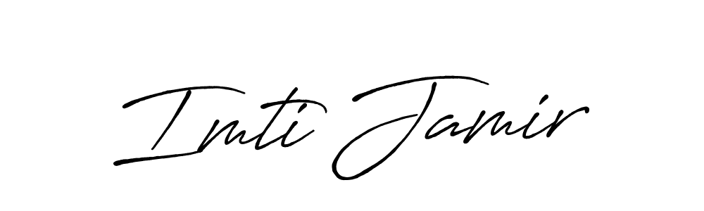 You should practise on your own different ways (Antro_Vectra_Bolder) to write your name (Imti Jamir) in signature. don't let someone else do it for you. Imti Jamir signature style 7 images and pictures png