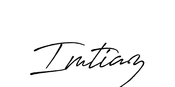 Use a signature maker to create a handwritten signature online. With this signature software, you can design (Antro_Vectra_Bolder) your own signature for name Imtiaz. Imtiaz signature style 7 images and pictures png