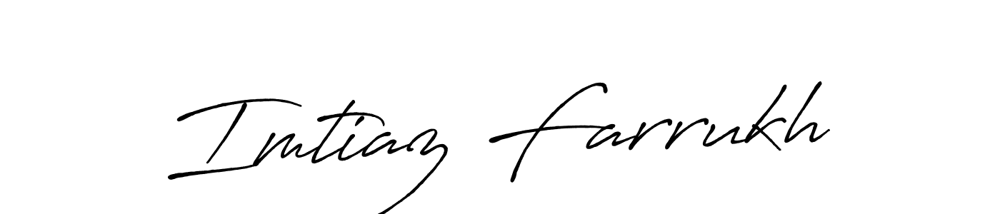 You should practise on your own different ways (Antro_Vectra_Bolder) to write your name (Imtiaz Farrukh) in signature. don't let someone else do it for you. Imtiaz Farrukh signature style 7 images and pictures png