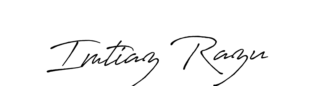 How to make Imtiaz Razu name signature. Use Antro_Vectra_Bolder style for creating short signs online. This is the latest handwritten sign. Imtiaz Razu signature style 7 images and pictures png