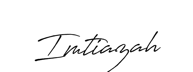 Also we have Imtiazah name is the best signature style. Create professional handwritten signature collection using Antro_Vectra_Bolder autograph style. Imtiazah signature style 7 images and pictures png