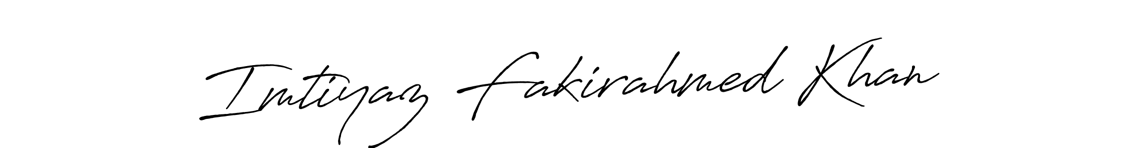 Make a beautiful signature design for name Imtiyaz Fakirahmed Khan. With this signature (Antro_Vectra_Bolder) style, you can create a handwritten signature for free. Imtiyaz Fakirahmed Khan signature style 7 images and pictures png