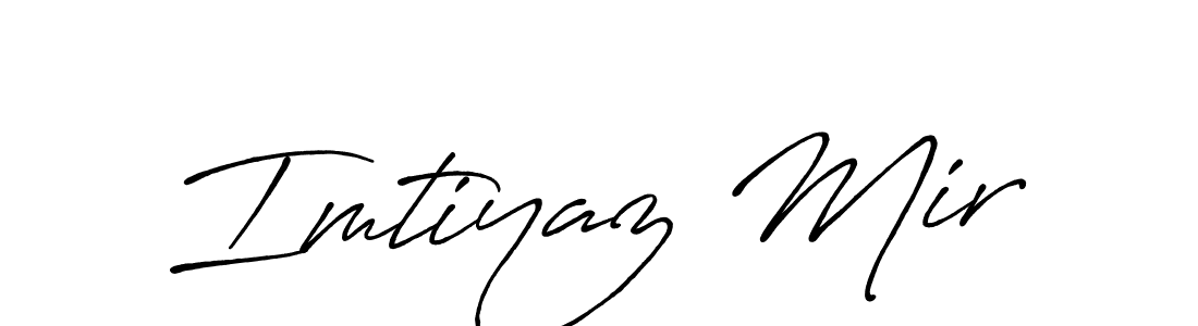 How to make Imtiyaz Mir name signature. Use Antro_Vectra_Bolder style for creating short signs online. This is the latest handwritten sign. Imtiyaz Mir signature style 7 images and pictures png